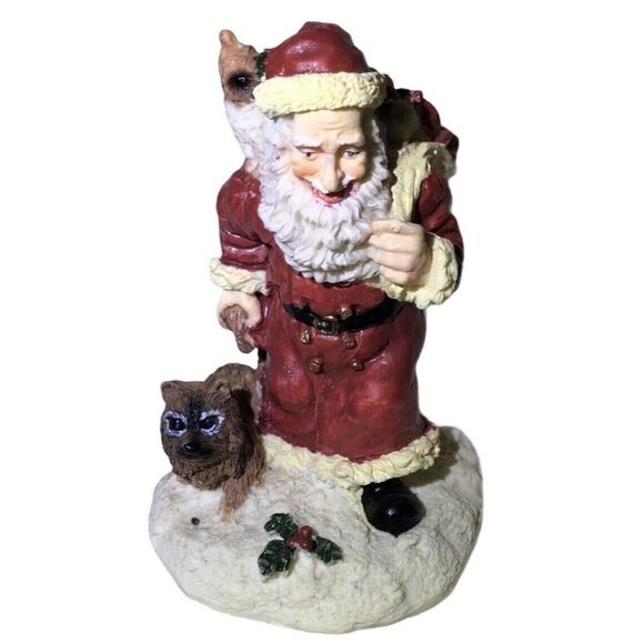 1992 Santa’s Journey HandCrafted 4” Figurine Cat Presents Walking Christmas VTG - Picture 7 of 7